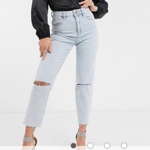 ASOS Petite High Waist Slim Mom Jeans